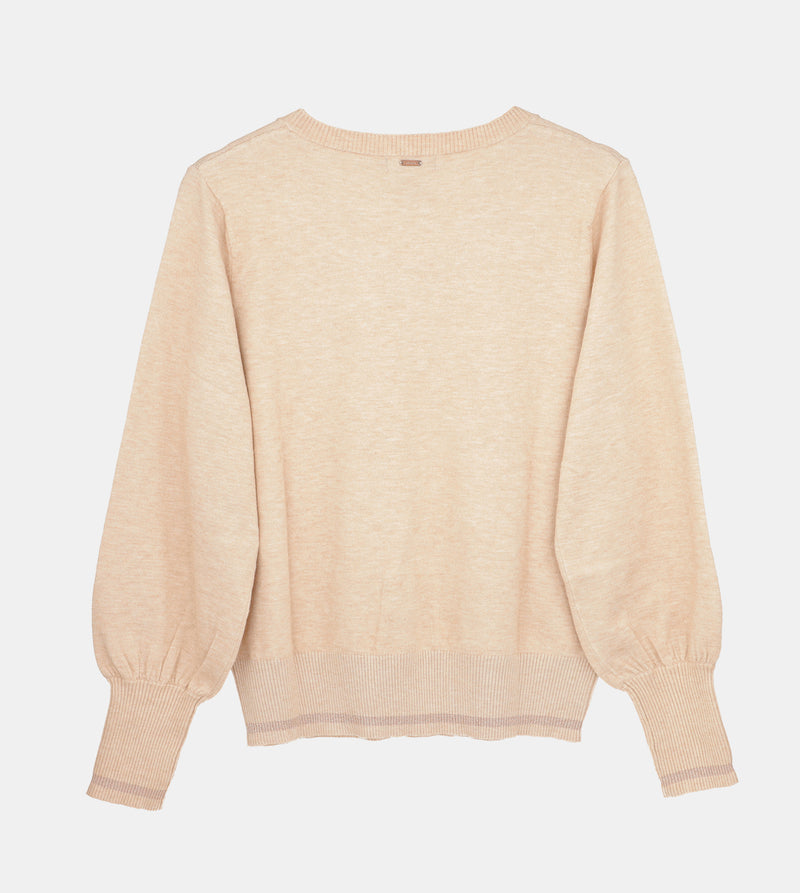 Beige Shōen V-Neck Sweater