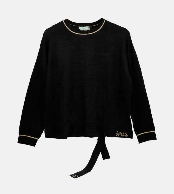 Black Shōen Crew Neck Sweater