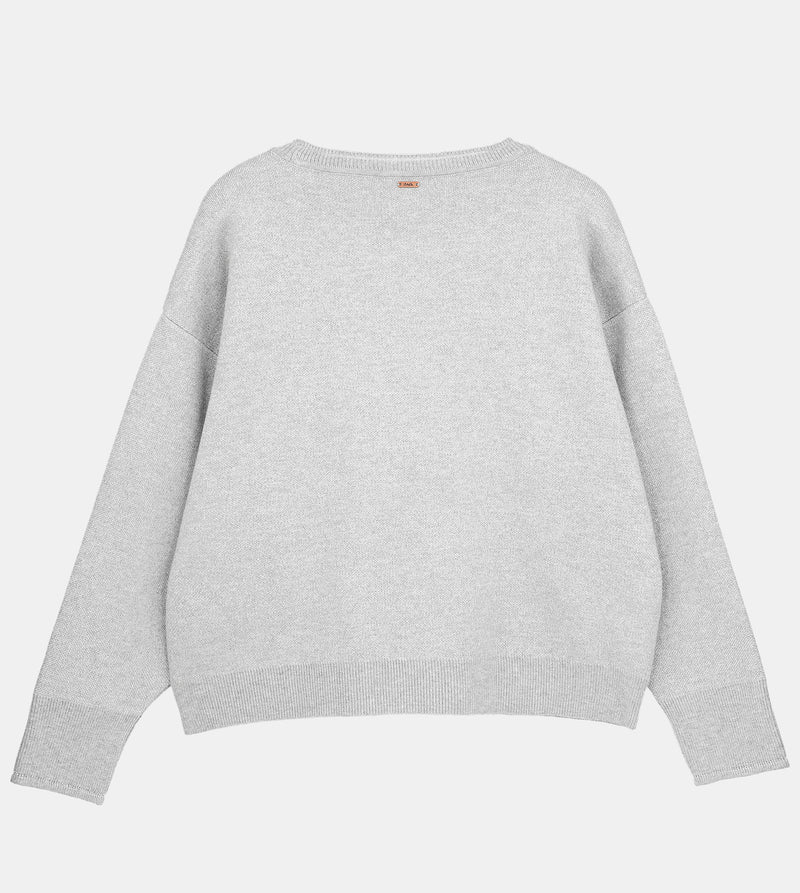 Gray Contemporary Sweater