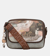 Outer crossbody bag with flap