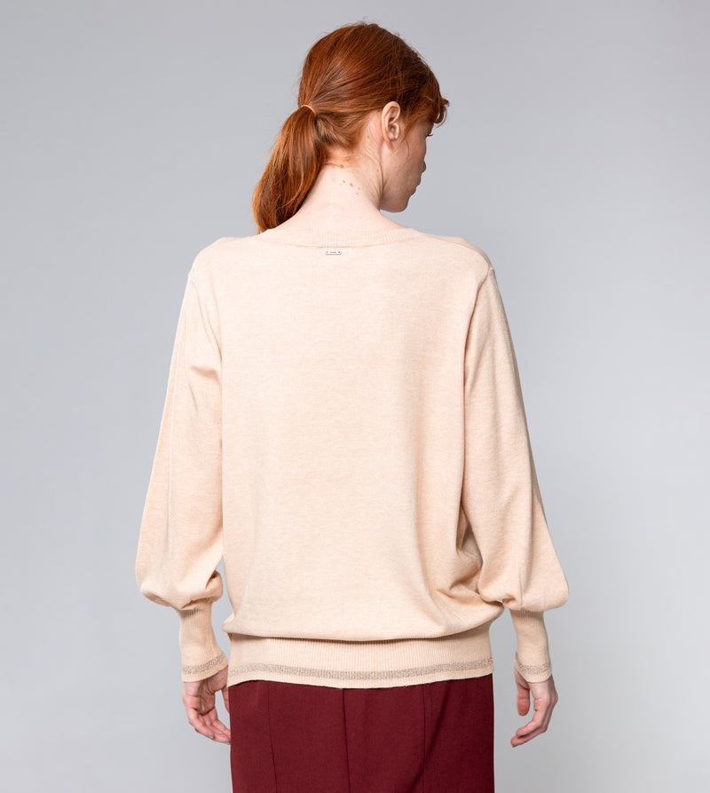 Beige Shōen V-Neck Sweater