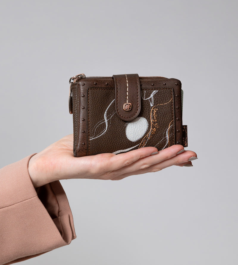 Nature Shodō Small Brown RFID Wallet