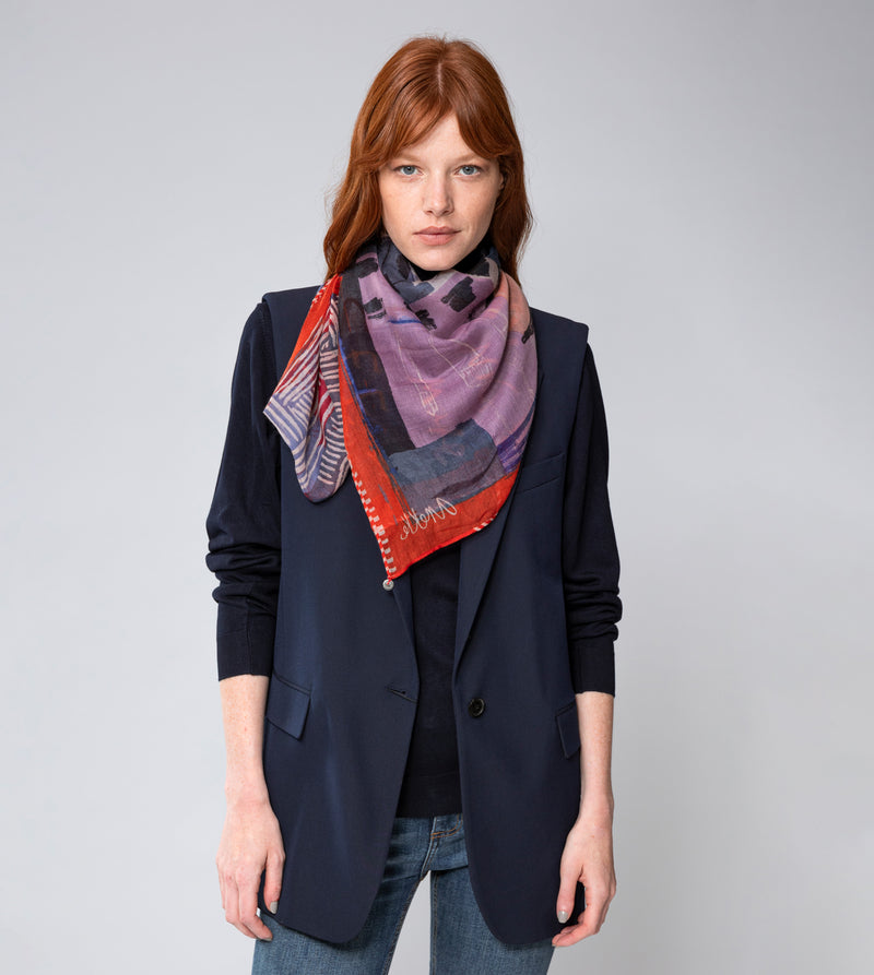 Kyomu blue scarf