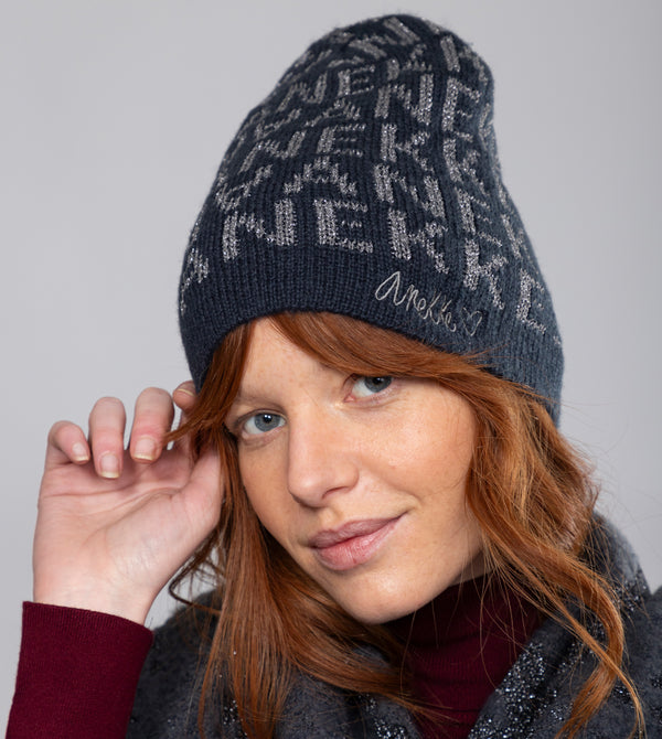 Navy Blue Contemporary Wool Hat