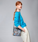 Contemporary Geometric 3 Compartment Shoulder Bag