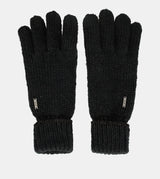 Black logomania gloves