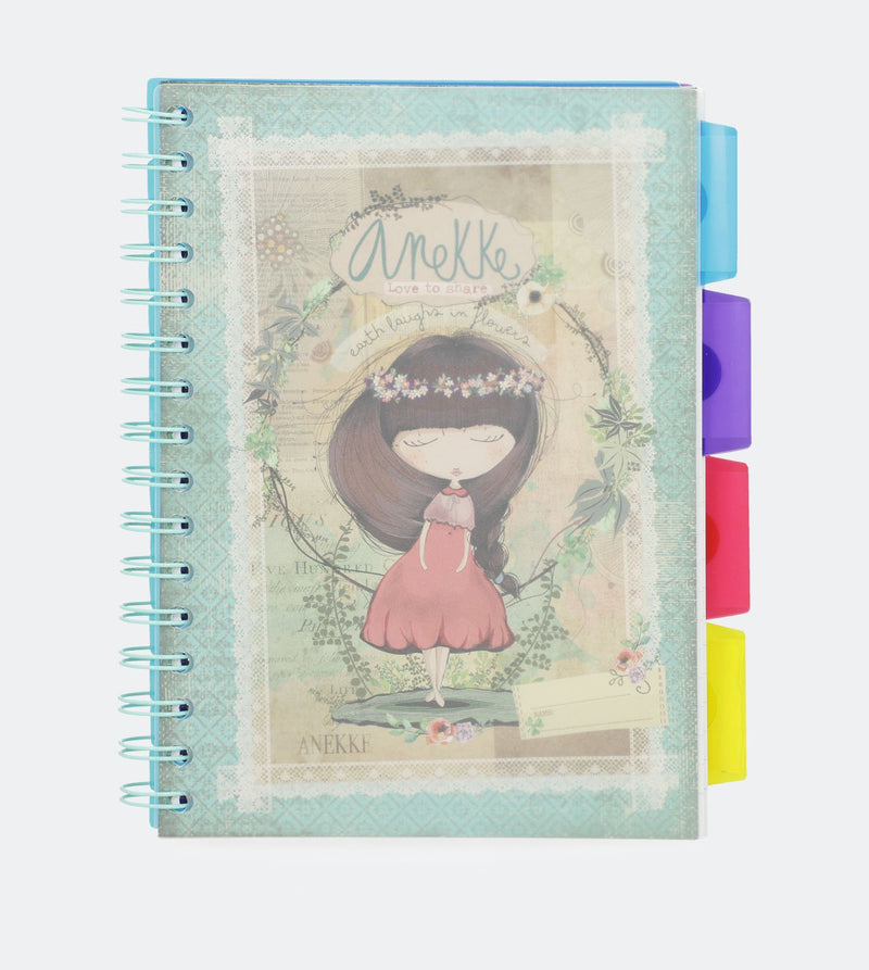 A5 notebook with dividers striped