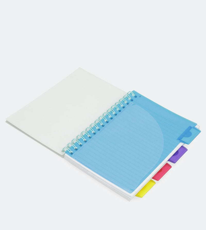 A5 notebook with dividers striped