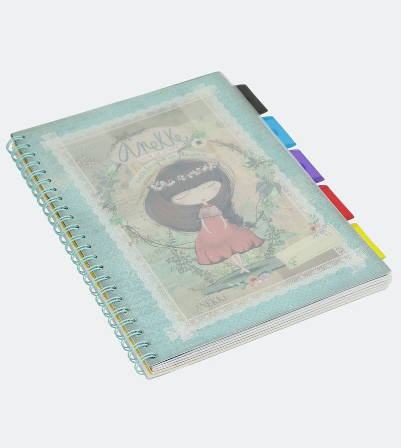 A4 notebook striped with dividers - Anekke Nature