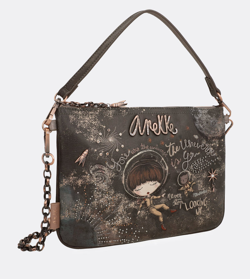 Gorgeous universe handbag with a printed design
