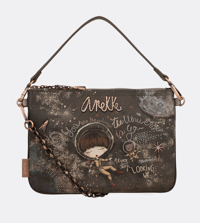 Gorgeous universe handbag with a printed design