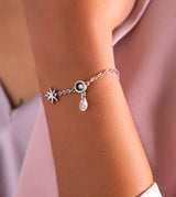 Bracelet with a silver chain