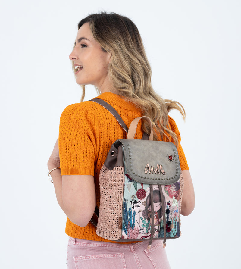 Ixchel Backpack with a flap and premium sides