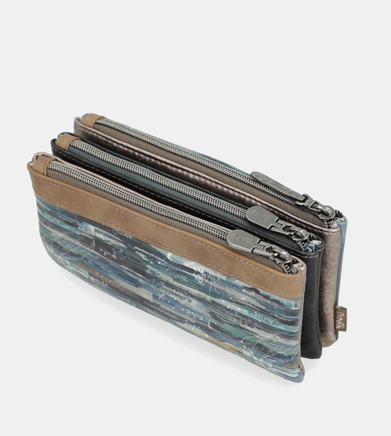 Lovely Iceland triple compartment pencil case