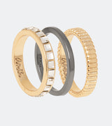 Authenticity golden rings set