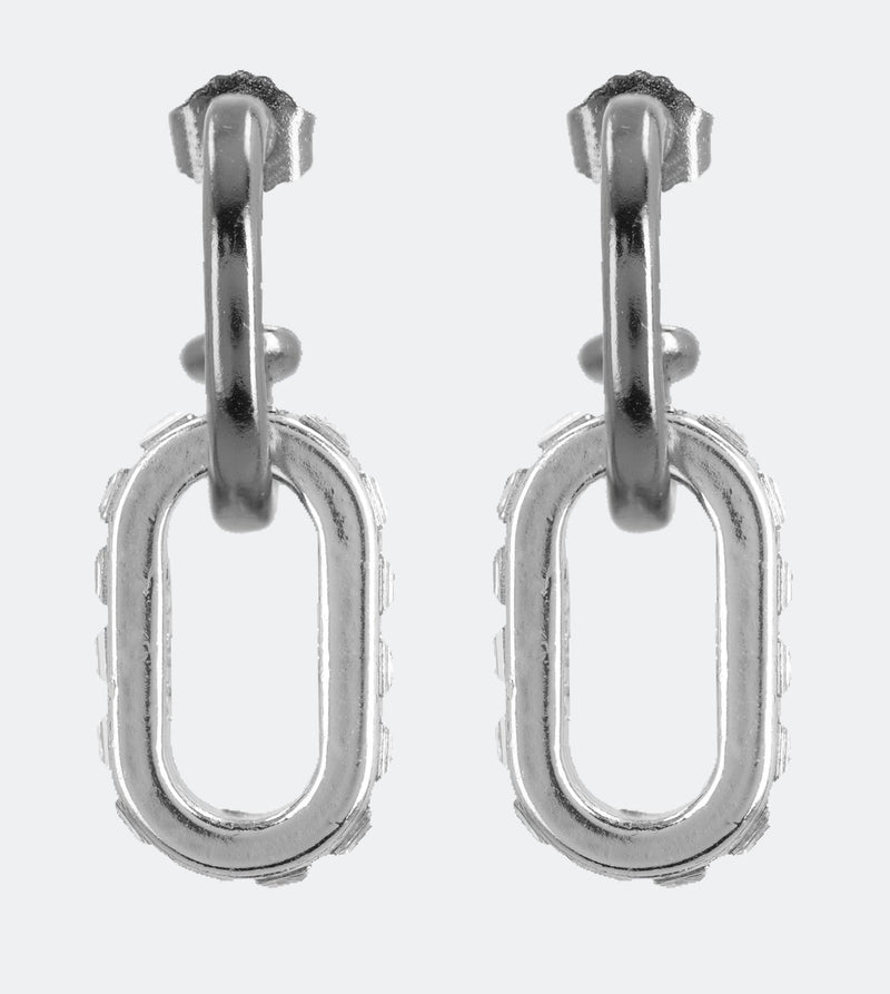 Silver plated hoop earrings