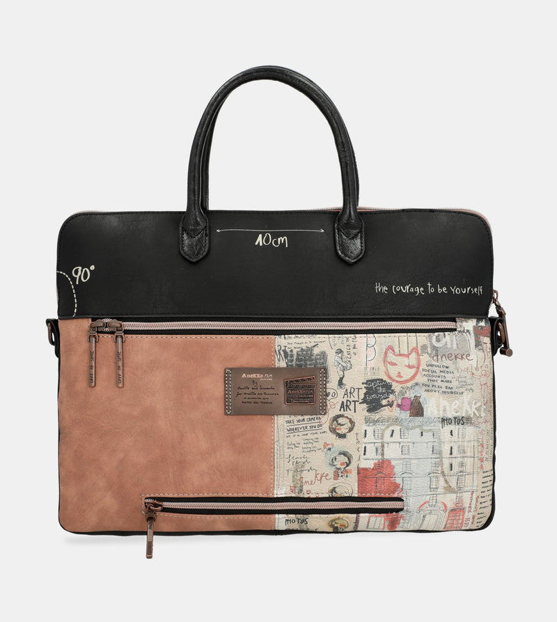 City Moments patterned briefcase