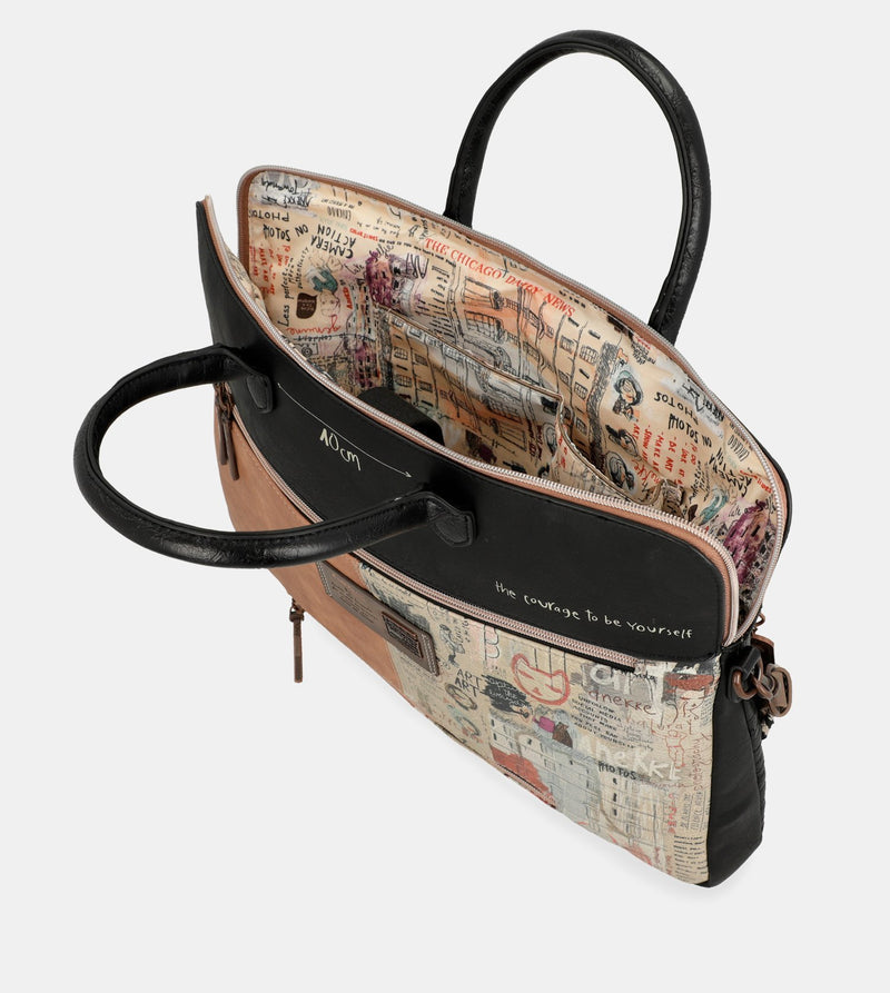 City Moments patterned briefcase