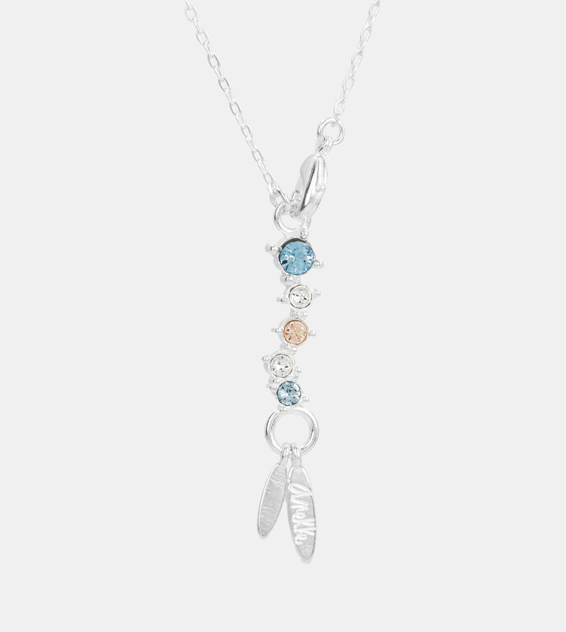 Silver Sunshine pendant with stones