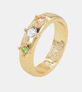 Sunshine gold plated ring with stones