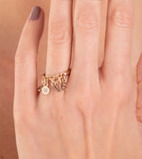 LOVE gold plated ring with letters