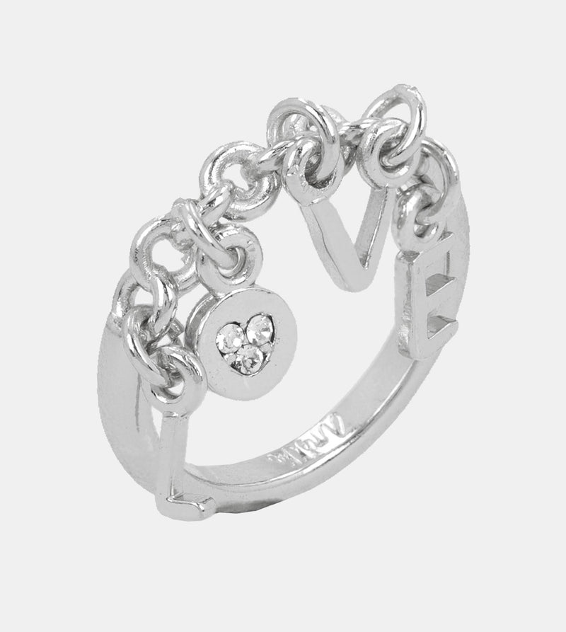 Silver plated ring with LOVE letters
