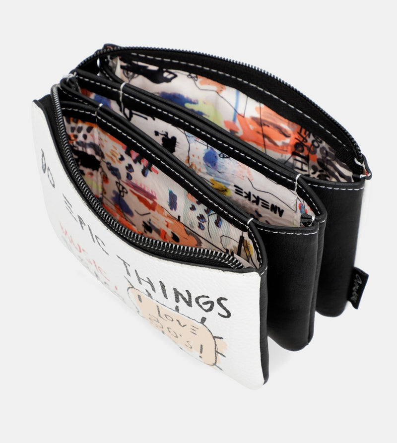 Refutuna 2023-2024 Fashion Trend Crossbody Bags for Women Leather Camera Bag  Purse Double Compartment Multiple Pocket Wide Strap Shoulder Bag (Black):  Handbags: Amazon.com