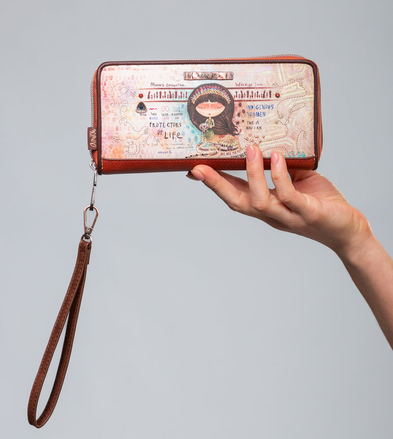 Menire large RFID embossed wallet