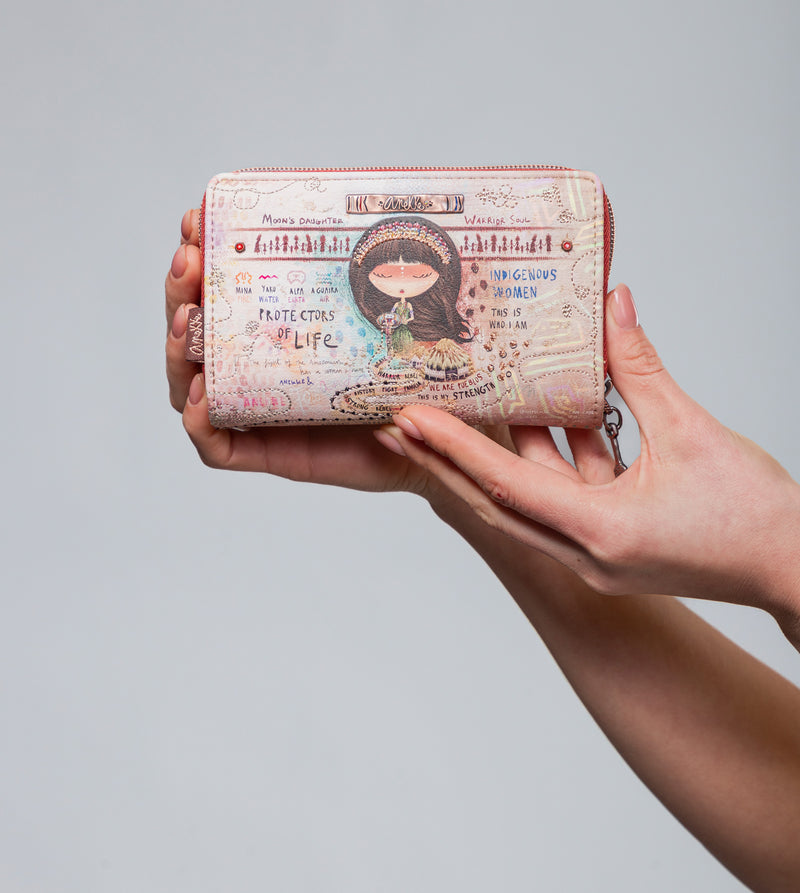 Menire medium RFID embossed wallet