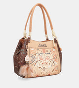 Tribe tote bag with braided handles