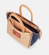 Tribe shoulder tote bag with two handles