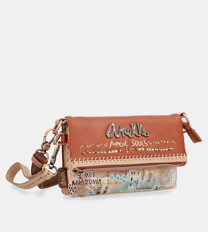 Tribe small crossbody bag with 2 compartments