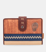 Tribe medium ethnic print RFID wallet
