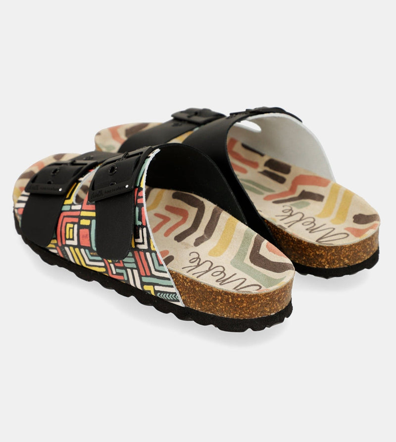 Kene black women's bio sandals