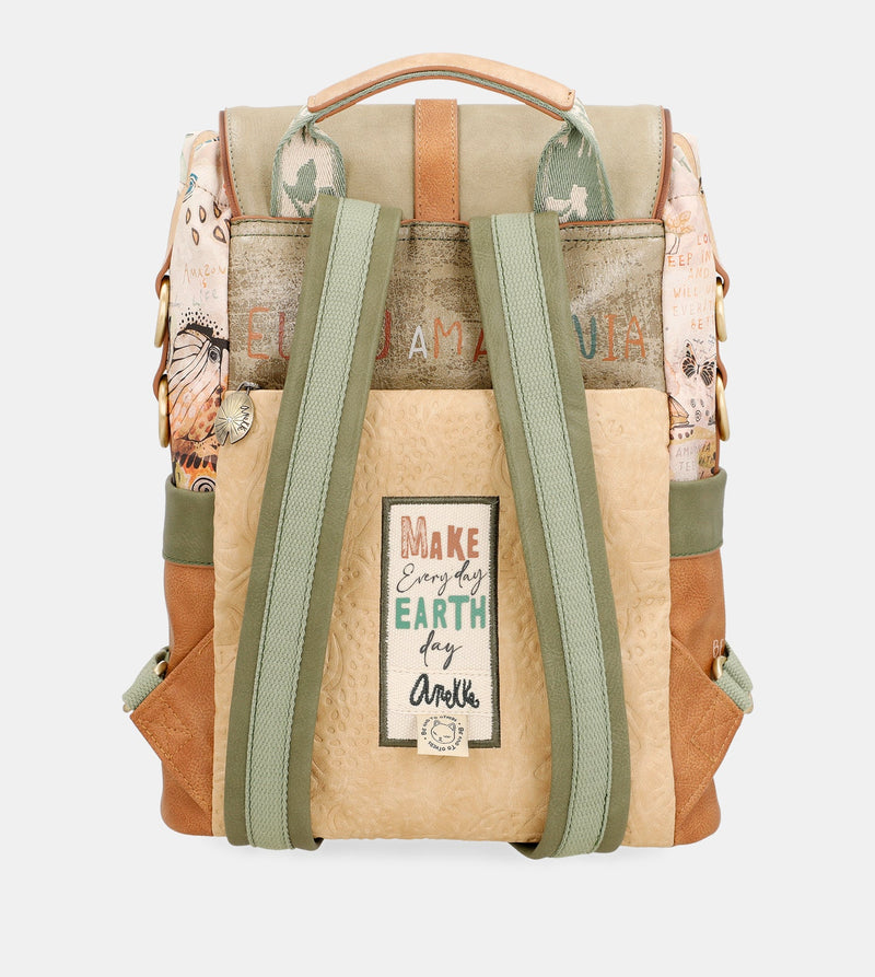 Butterfly backpack with flap