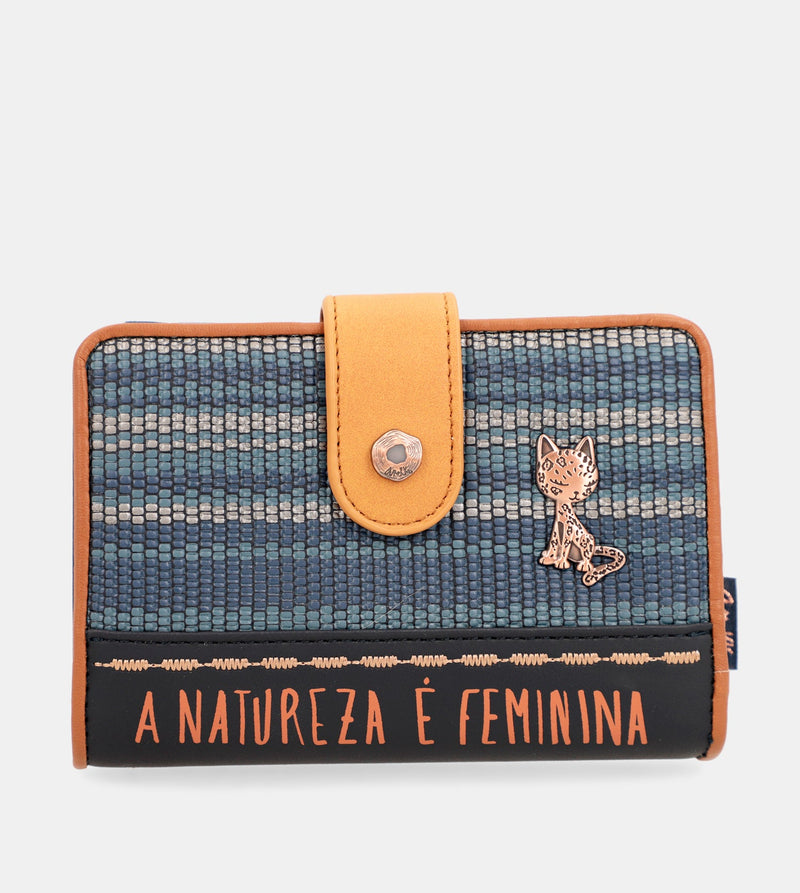 Nature Pachamama medium RFID wallet navy blue