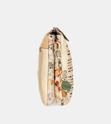 Nature Pachamama golden crossbody bag with two compartments