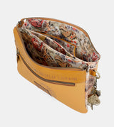 Nature Pachamama ochre crossbody bag with two compartments