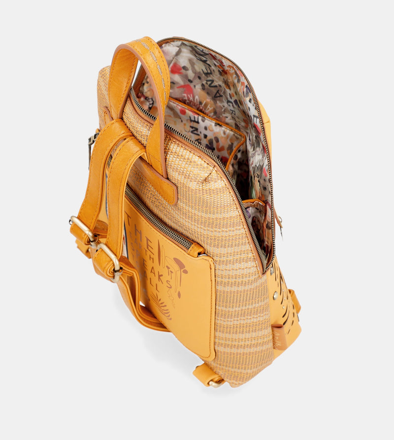 Nature Pachamama ochre backpack