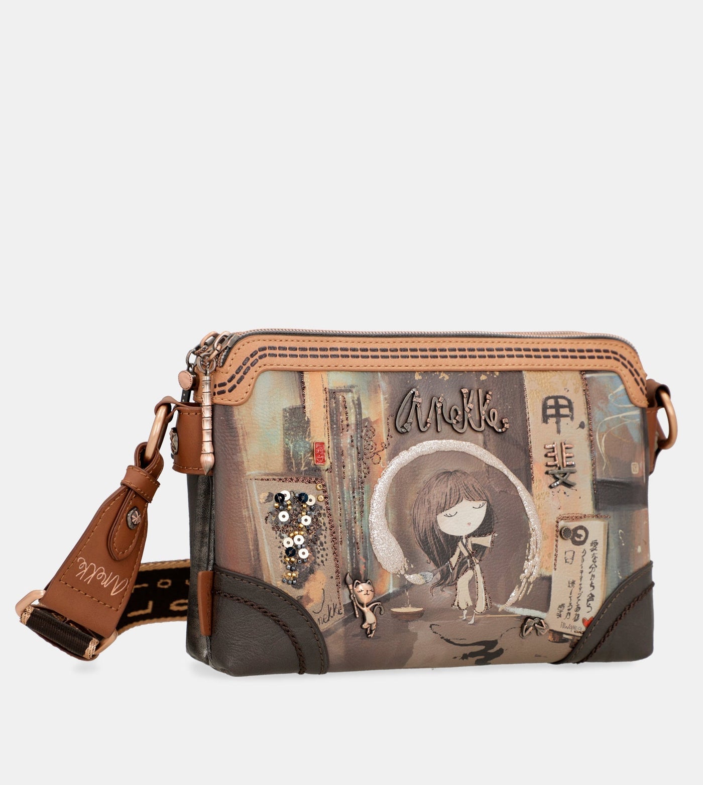 Shōen medium shoulder bag with 3 compartments – Anekke
