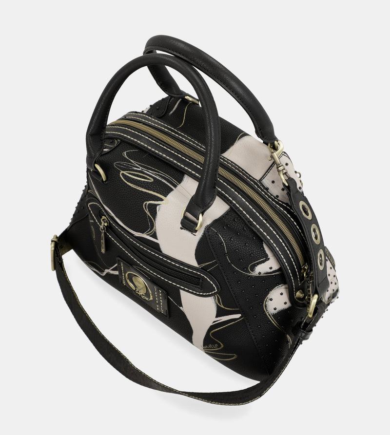 Nature Shodō black 2-handle shoulder bag