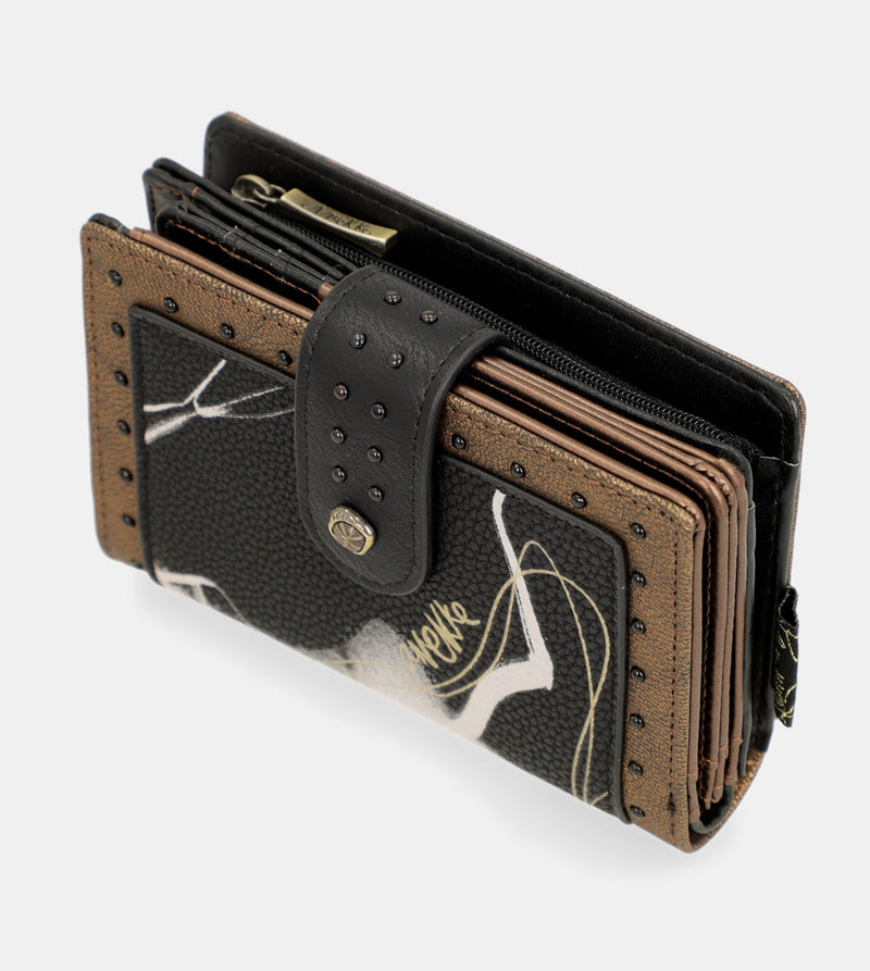 Nature Shodō black flexible RFID wallet
