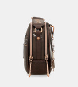 Brown shoulder bag 2 compartments Nature Shodō
