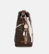 Nature Shodō brown 3 compartment messenger bag brown