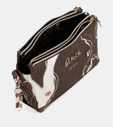 Nature Shodō brown 3 compartment messenger bag brown