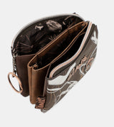 Nature Shodō brown 3 compartment purse