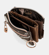 Nature Shodō brown 3 compartment purse