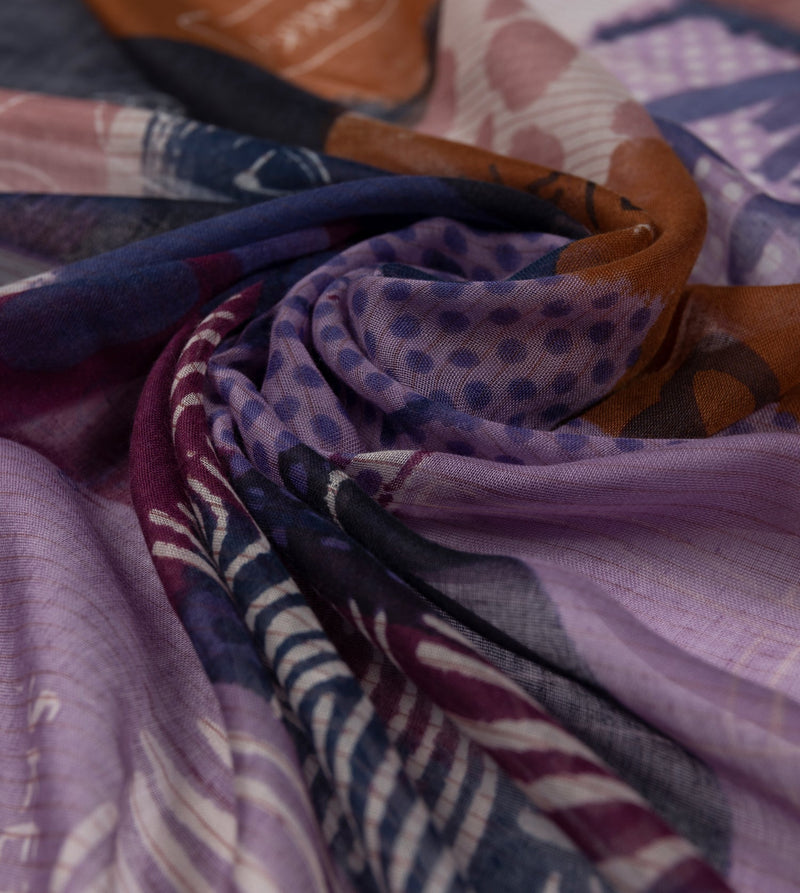 Kyomu violet scarf