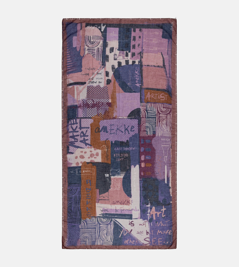 Kyomu violet scarf