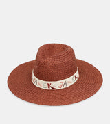 Terracotta raffia hat